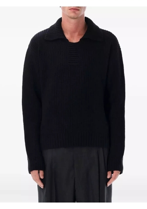 mfpen spread-collar wool sweater - Black