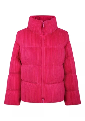 Emporio Armani plissé-effect padded coat - Pink