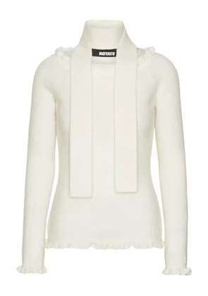 ROTATE BIRGER CHRISTENSEN ruffled-detail off-shoulder top - Neutrals