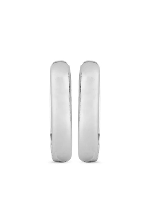 All the Luck in the World oval huggie hoop earrings - Grey