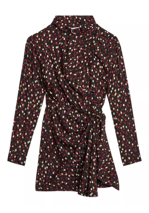 ISABEL MARANT polka-dot wrap dress - Black