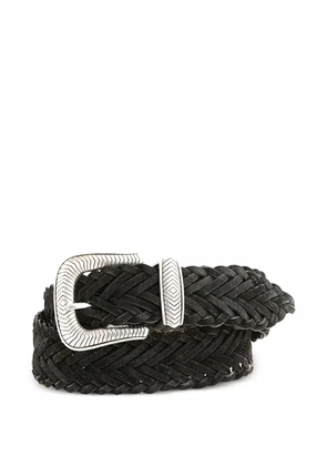 Kate Cate Tex Mex braided leather belt - Black