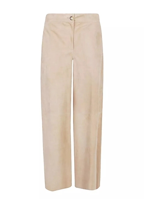 Via Masini 80 suede trousers - Neutrals