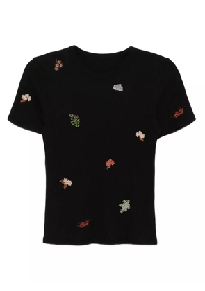 JNBY graphic-embroidered T-shirt - Black