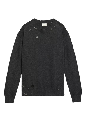 ISABEL MARANT Cassandre ring-embellished pullover - Grey