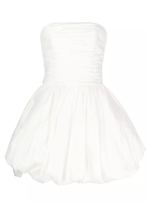 Amsale taffeta dropped waist mini dress - White