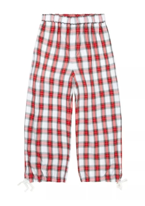 Comme Des Garçons Girl checked drawstring trousers - Red