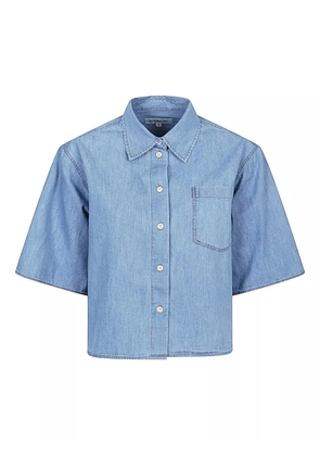 SoSUE chest-pocket short-sleeve shirt - Blue