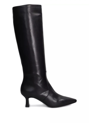 Julie Dee pointed-toe leather knee-high boots - Black