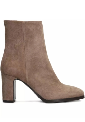 Julie Dee block-heel suede boots - Neutrals