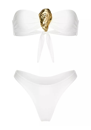 KOROBEYNIKOV shell-embellished bikini set - White