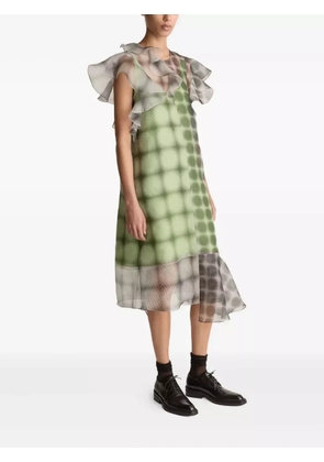 Lee Mathews geometric-print dress - Green