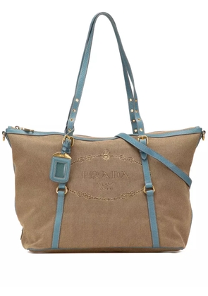 Prada Pre-Owned 2010-2023 Canvas Canapa Logo satchel - Blue