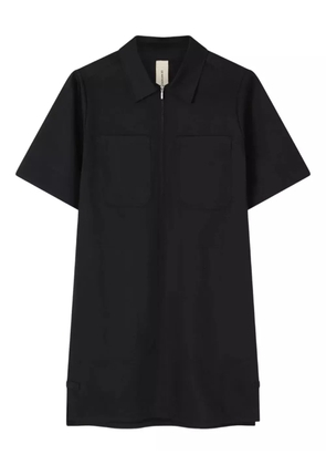 Lee Mathews Drill zip-up minidress - Black