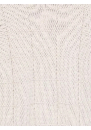 Iris Von Arnim panelled knitted sweater - White