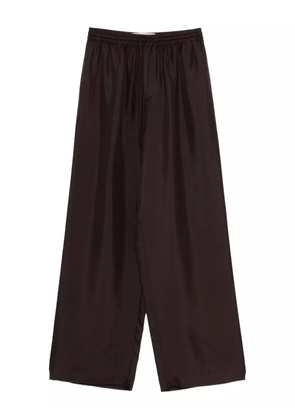 Róhe drawstring-waist silk trousers - Brown
