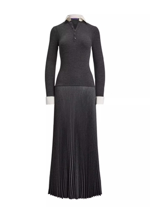 Ralph Lauren Collection panelled pleated polo dress - Grey
