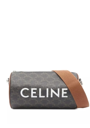 Celine Pre-Owned 2018-2025 Triomphe Coated Canvas Cylinder crossbody bag - Brown