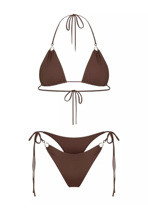 KOROBEYNIKOV ring-detail bikini - Brown