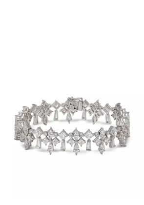 Anabela Chan 18kt white gold Fleur-De-Lys diamond bracelet