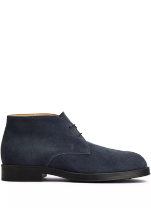 Tod's suede lace-up boots - Blue