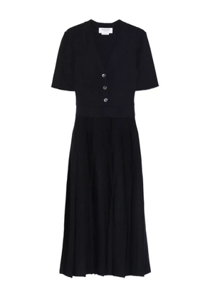 Thom Browne button-pleated maxi dress - Blue