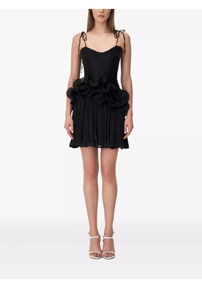 Ana Radu ruffled-detail mini dress - Black