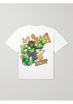 SAINT MXXXXXX - Printed Cotton-Jersey T-Shirt - Men - White - S