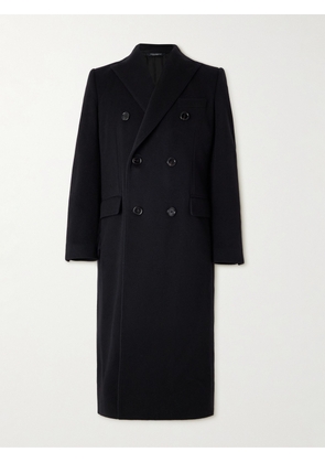 Dolce&Gabbana - Double-Breasted Wool and Cashmere-Blend Overcoat - Men - Black - IT 48