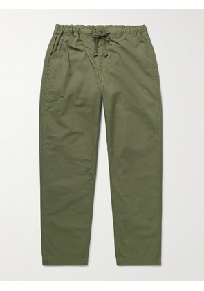OrSlow - New Yorker Straight-Leg Cotton-Ripstop Drawstring Trousers - Men - Green - 0