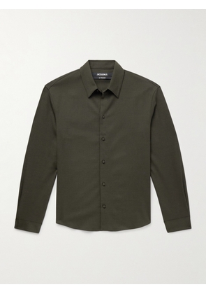 Jacquemus - Mondani Virgin Wool-Blend Twill Shirt - Men - Green - IT 46