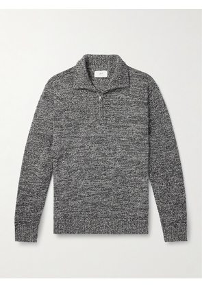 Mr P. - Wool and Cashmere-Blend Half-Zip Sweater - Men - Black - XS