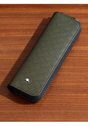 Montblanc - Textured-Leather Pen Pouch - Men - Green