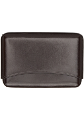 LEMAIRE Brown Molded Card Holder
