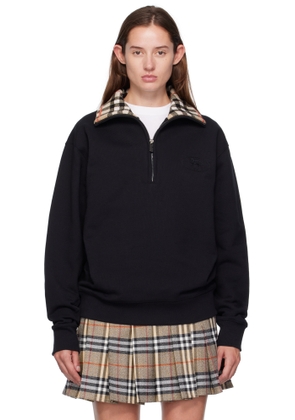 Burberry Black Zip-Up Polo