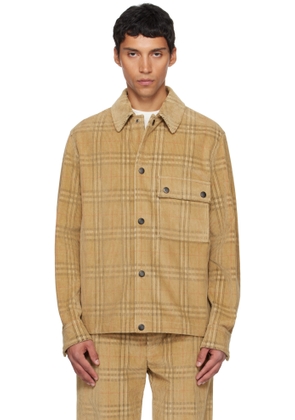 Burberry Beige Check Corduroy Shirt