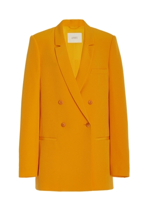 LAPOINTE Matte Crepe Double-Breasted Blazer - Moda Operandi