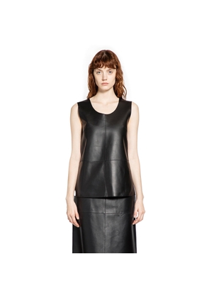 Panelled Leather Tank Top