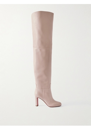 Christian Louboutin - Loo 85 Leather Over-the-knee Boots - Cream - IT36,IT36.5,IT37,IT37.5,IT38,IT38.5,IT39,IT39.5,IT40,IT40.5,IT41,IT41.5,IT42