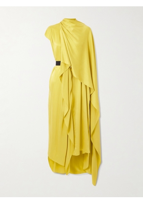 Roksanda - Layered Asymmetric Silk-satin Gown - Yellow - UK 4,UK 6,UK 8,UK 10,UK 12,UK 14,UK 16,UK 18