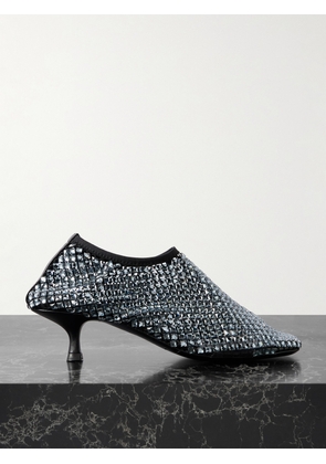 Christopher Esber - Minette Leather-trimmed Crystal-embellished Mesh Pumps - Gray - IT35,IT36,IT37,IT38,IT39,IT40,IT41