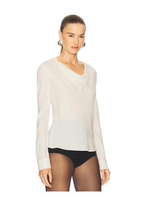 Theory Long Sleeve Blouse in Ivory. Size S. Also in M, XL.