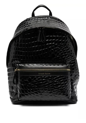 Giuliano Galiano crocodile effect backpack - Black