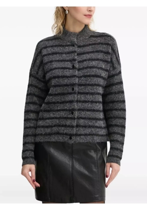 Gestuz Alpha striped button cardigan - Grey