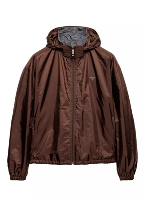 Prada hooded zip-front jacket - Brown