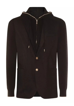 Eleventy wool hooded jacket - Grey