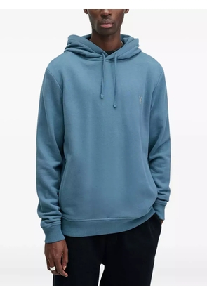 AllSaints Raven logo-embroidered hoodie - Blue