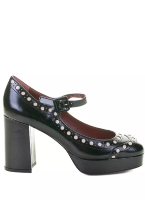 Roberto Festa 80mm leather platform pumps - Black