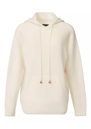 Fabiana Filippi hooded ribbed sweater - White