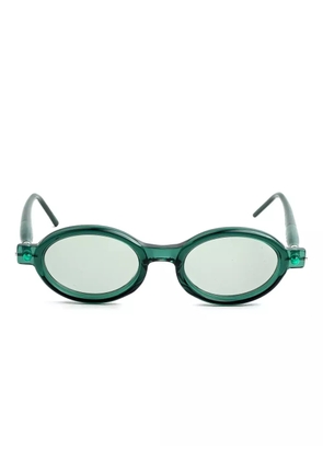 Kuboraum P6 round-frame sunglasses - Green